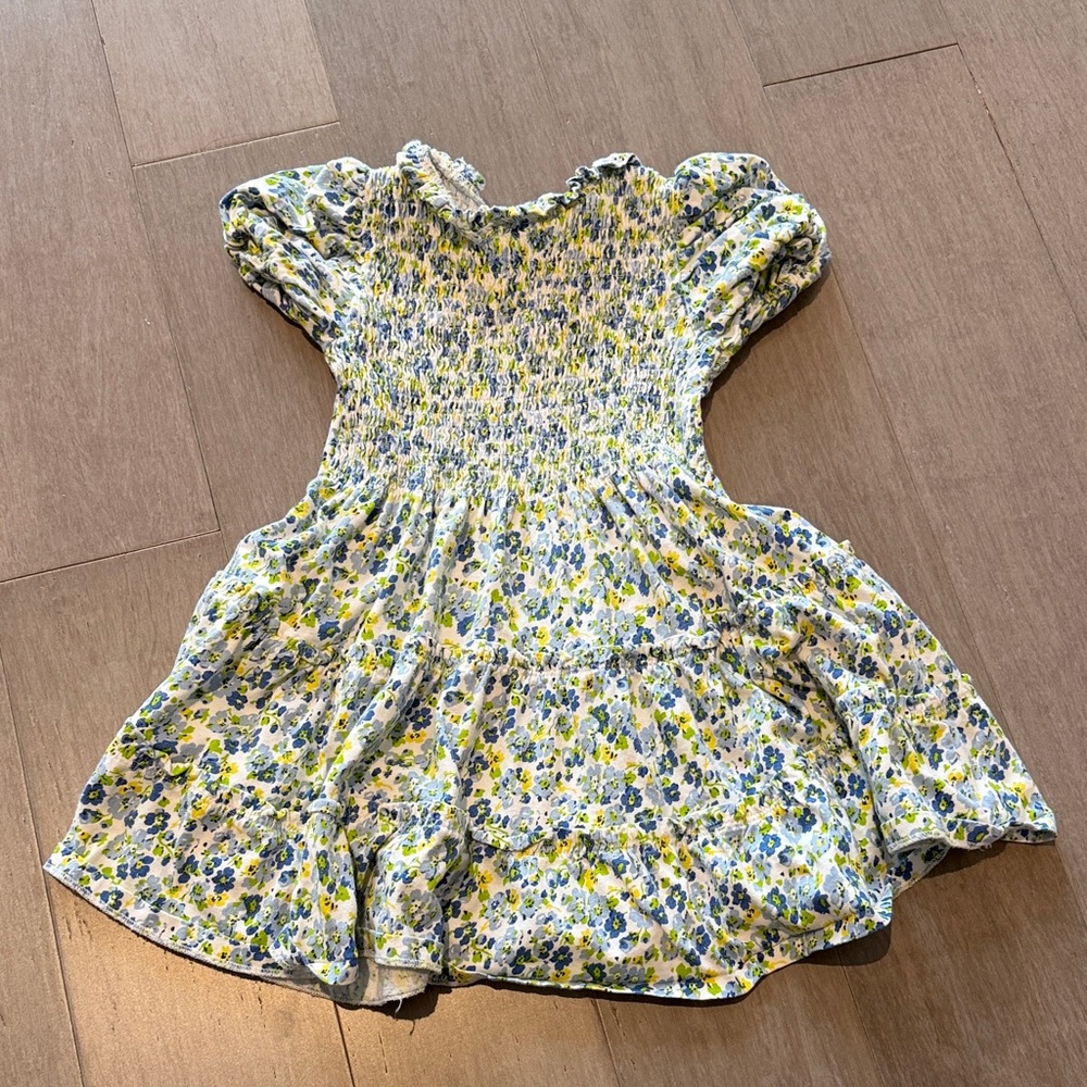 Ralph Lauren size 4 Floral Kids Dress - Blue and Yellow